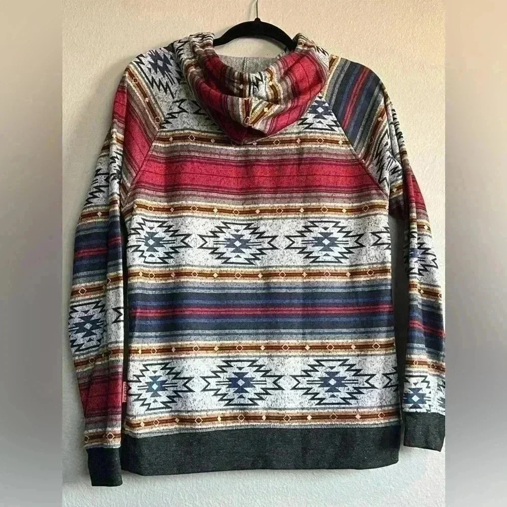 BKLYN SURF Hoodie, Unisex, Size S Southwestern Pattern, Tie Hoodie - Picture 4 of 4